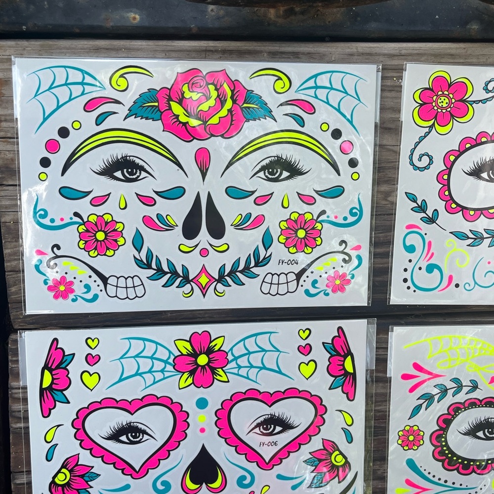 Dia De Los Muertos Temporary Face art